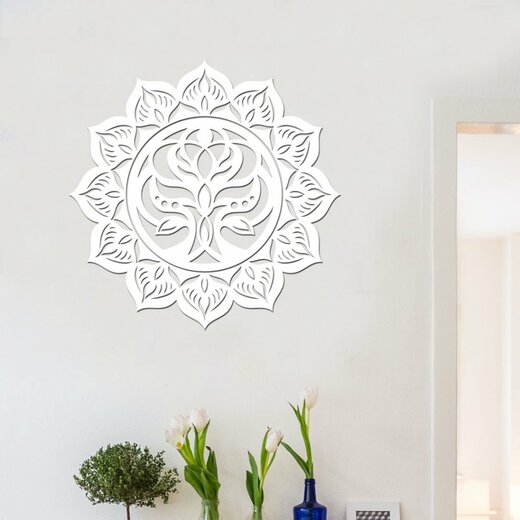Mandala Harmonie - dekor bílá