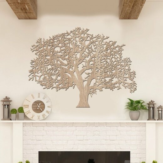 Dekorace Strom života - dekor světlý dub