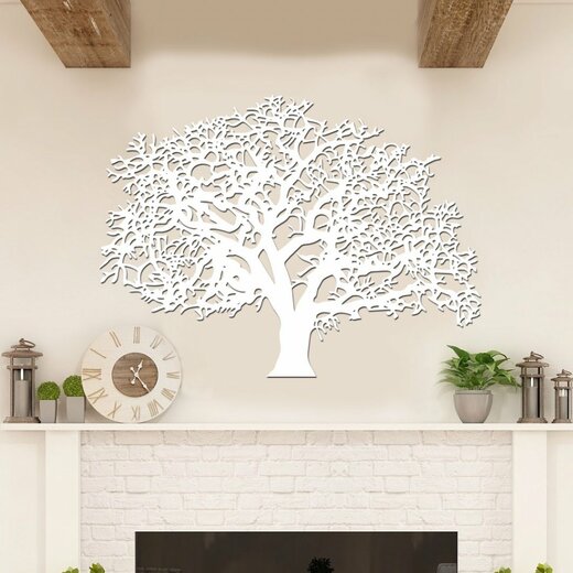 Dekorace Strom života - dekor bílá