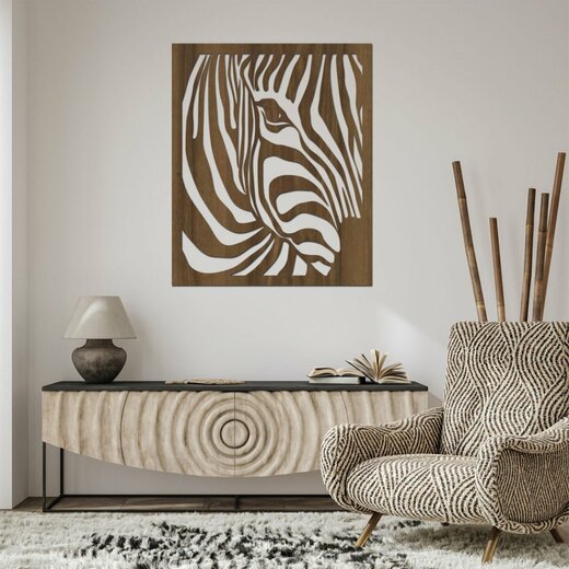 Dekorace Zebra - dekor ořech