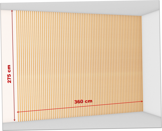 Akustické panely š. 360 cm na bílé desce HDF.png