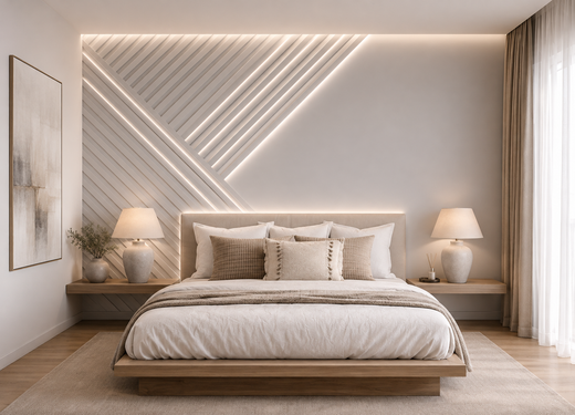 DIY dekorace zdi ložnice