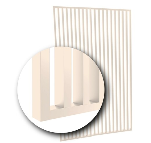 Lamelová dělící příčka na míru DUB KRÉMOVÁ  MAT