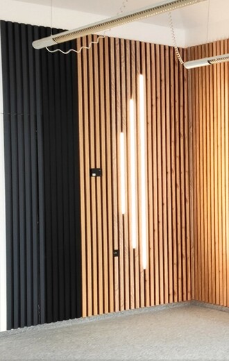 Showroom Akustické lamely a panely